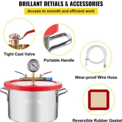 220V - vakuumpumpe multifunktionspumpe allrounder - vakuumanordning vakuumpumpe 4 Cfm - vakuumpumpe 1720 U - kølevæskevakuumpumpe Clearance