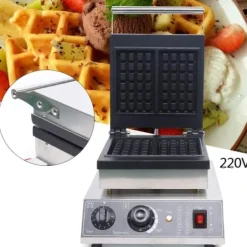 Vaffeljern - Belgisk/Bruxelles-vaffeljern - 2 Firkantede Vafler - 1750 W - Justerbar Temperatur - 180° Roterbart Discount