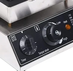 Vaffeljern - Professionelt - 4 forme - Firkantet - Slip-let - 1750 W - 220 V - Trykstøbt aluminium - Sølv Sale