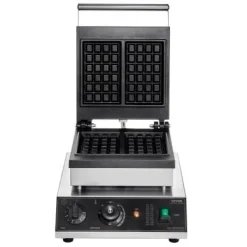 Vaffeljern, 2 rektangulære belgiske, 30x41x25 cm, sølv, rustfrit stål