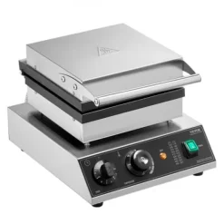 Vaffeljern, 2 rektangulære belgiske, 30x41x25 cm, sølv, rustfrit stål