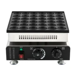 Vaffeljern, 36-huls kapacitet, non-stick design,Sort og sølv Clearance