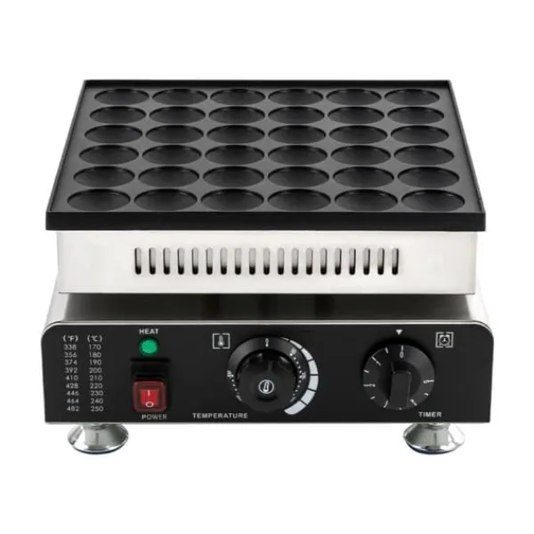 Vaffeljern, 36-huls kapacitet, non-stick design,Sort og sølv Clearance