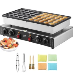 Vaffeljern, 50Pcs kapacitet, 1700W effekt, dual temperaturkontrol, non-stick belægning, CE certificeret Hot