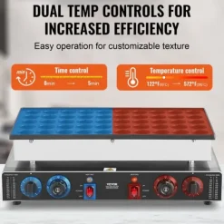 Vaffeljern, 50Pcs kapacitet, 1700W effekt, dual temperaturkontrol, non-stick belægning, CE certificeret Hot