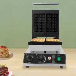 Vaffeljern, 1500W Effekt, Rustfrit Stål Konstruktion, 24,5 cm Plade Størrelse, Temperaturinterval 50-300°C, Timer på 0-5 Minutter Discount