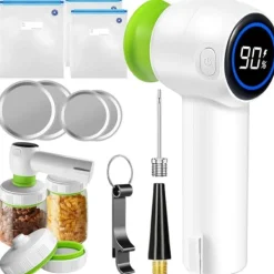 Vakuumpakkere>Vakuumforsegler Sæt til Madopbevaring Poser og Glas.