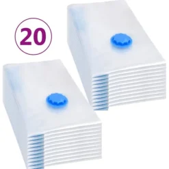 Opbevaringsposer Til Hjemmet>Vakuumposer til tøjopbevaring - 20 stk. | Størrelse: 60x40 cm