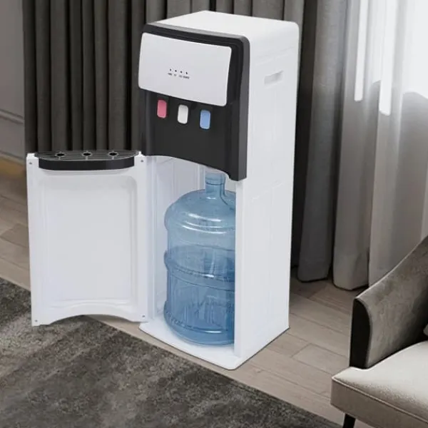 Vandautomat - Fritstående vanddispenser - Bundpåfyldt - Kold 10–15°C, varm 85–95°C - 500W/90W - 220V - Hvid Best