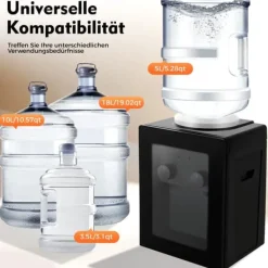 Vanddispenser - Bordmodel - Koldt & Varmt Vand - 220V 50Hz - Opvarmning 550W, Køling 75W - PP-kabinet - Sort Discount