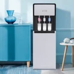 Vandkølere>Vanddispenser - Bordmodel - 220 V - Varmt & Koldt Vand - Til Kontor og Hjem - Transparent