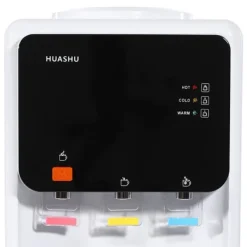 Vanddispenser, bordmodel, 500W varm & kold, sikkerhedslås, nem betjening, til hjem/kontor, hvid Best