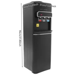 Vandkølere>Vanddispenser, Bundlæsende Design, Varme og Kolde Vandudtag,Sort