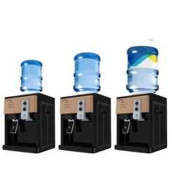 Vandkølere>Vanddispenser, Fritstående varm og kold, Kompakt bordmodel,Champagne