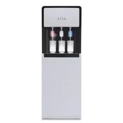 Vanddispenser og Køler - Gulvstående - Bundbetjent - Varm & Kold - Spænding 220V - EU-stik - Opvarmning 500W, Køling 75W - Hvid Outlet