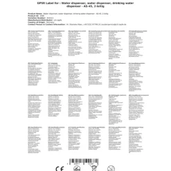 Vanddispenser, sodavandsautomat - AS-45, 2 linier Discount