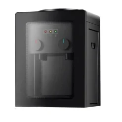 Vanddispenser, varmt og koldt vand, brugervenligt design,sort