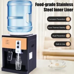 Vandkøler & vanddispenser - Bordmodel Topfyldt - Varm & Kold - Hjem & Kontor - 110–220 V - Sølv New