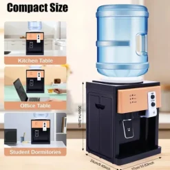 Vandkøler & vanddispenser - Bordmodel Topfyldt - Varm & Kold - Hjem & Kontor - 110–220 V - Sølv New