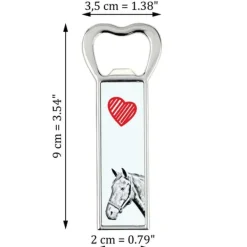 Cocktailshakers & Drinkudstyr>Varmblods dansk - oplukker med hest, personlig køleskabsåbner, unik gave til en mand af Art-Dog
