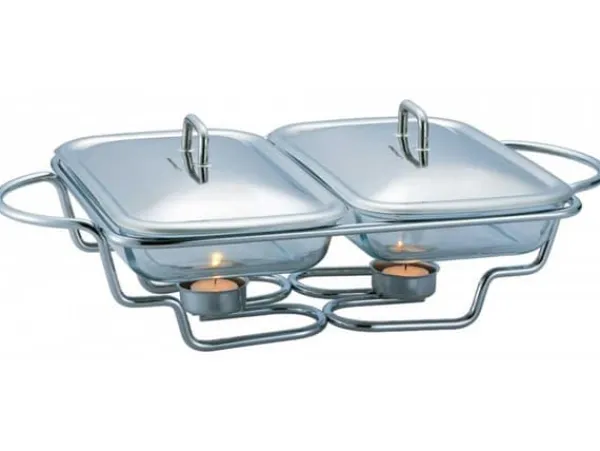 Tilbehør Til Madservering>VARMEbestandig BORDVARMER 2x1,6L KINGHOFF KH-1412