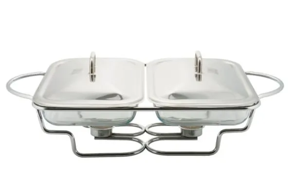 Tilbehør Til Madservering>VARMEbestandig BORDVARMER 2x1,6L KINGHOFF KH-1412