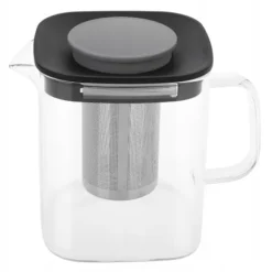 Varmebestandig glaskande med infuser til te, kaffe, Ceylon-urter, 900 ml, transparent Outlet