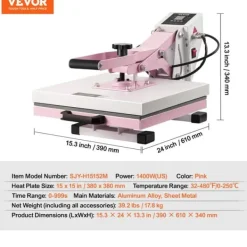 Damppresser>Varmepresser, Utrækkelig Skuffedesign, Præcis Digital Kontrol,LYSERØD