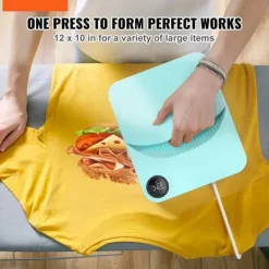 Ultralydsrenser>Varmepræser 12 x 10, bærbar Easy Press, sublimeringsoverføringsprinter, DIY T-shirt, hurtig opvarmning, digital temperaturkontrol