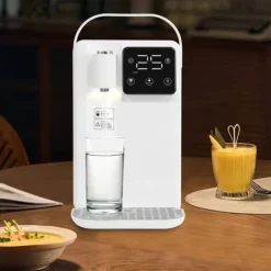 Varmtvandsdispenser - Bordmodel vandkoger - 3 l - 2200 W - LED-display - Justerbar temperatur - Hurtig opvarmning - Hvid New