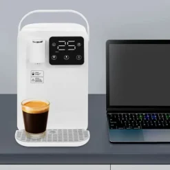 Varmtvandsdispenser - Bordmodel vandkoger - 3 l - 2200 W - LED-display - Justerbar temperatur - Hurtig opvarmning - Hvid New