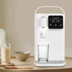 Varmtvandsdispenser - Bordmodel vandkoger - 3 l - 2200 W - LED-display - Justerbar temperatur - Hurtig opvarmning - Hvid New