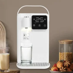 Varmtvandsdispenser - Bordmodel vandkoger - 3 l - 2200 W - LED-display - Justerbar temperatur - Hurtig opvarmning - Hvid New