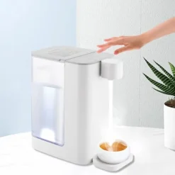 Varmtvandsdispenser - Varmtvandsautomat - 3 L - 2000 W - 5 Temperaturtrin - Hurtig Opvarmning - Temperaturkontrol - Til Kaffe Te Mælk - Hvid New