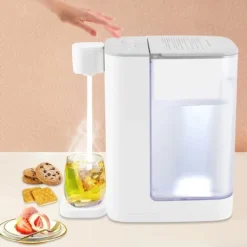 Varmtvandsdispenser - Varmtvandsautomat - 3 L - 2000 W - 5 Temperaturtrin - Hurtig Opvarmning - Temperaturkontrol - Til Kaffe Te Mælk - Hvid New