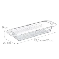 Vaskesi Filterkurv, 9x43.5x20 cm, Transparent New