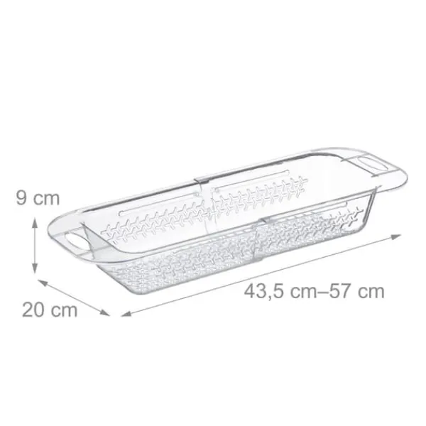 Vaskesi Filterkurv, 9x43.5x20 cm, Transparent New