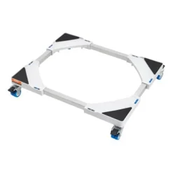 Vaskesokkel Justerbar 38,6x38,6x11,2 cm Hvid Rustfrit Stål New