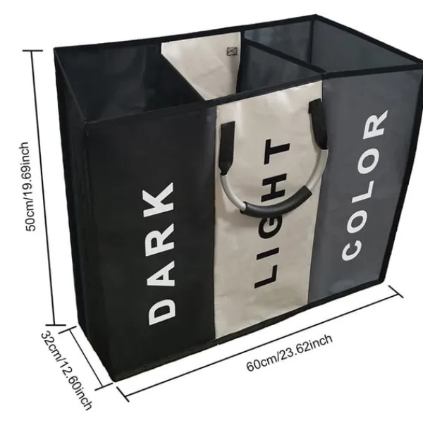 Vasketøjskurv med 3 rum – 240 liter Sale