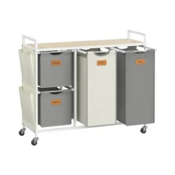 Vasketøjskurv, 98,6x33x80,5 cm, Beige