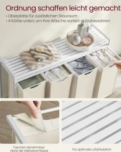 Vasketøjskurv, 92,5x33x71 cm, Brun Discount