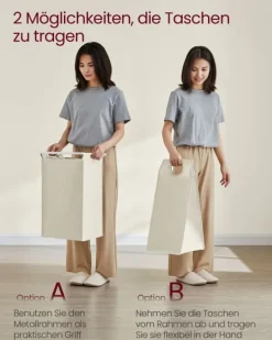 Vasketøjskurv, 92,5x33x71 cm, Brun Discount