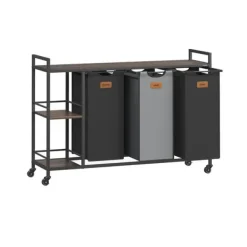 Vasketøjskurv, 117x33x80,5 cm, Brun Outlet