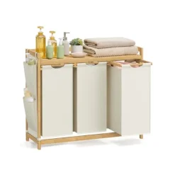 Vasketøjskurv, 94x33x78 cm, Cremehvid New