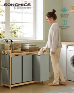 Vasketøjskurv, 94x33x78 cm, Cremehvid Discount