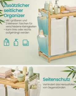 Vasketøjskurv, 94x33x78 cm, Cremehvid New