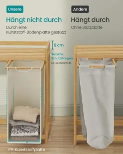 Vasketøjskurv, 94x33x78 cm, Cremehvid New