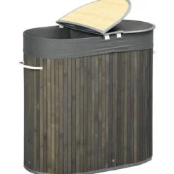 Vasketøjsudstyr>Vasketøjskurv, 62,5x37x60,5 cm, Grå