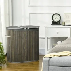 Vasketøjsudstyr>Vasketøjskurv, 62,5x37x60,5 cm, Grå