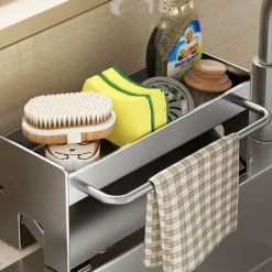 Vaskholder i rustfrit kulstofstål til karklude og redskaber Discount